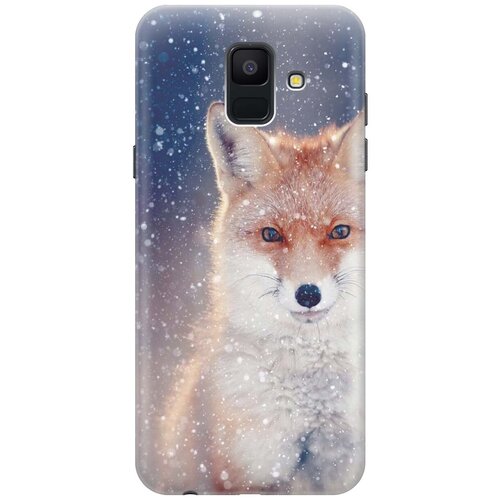 фото Gosso ультратонкий силиконовый чехол-накладка для samsung galaxy a6 (2018) с принтом "лисица в снегопад"