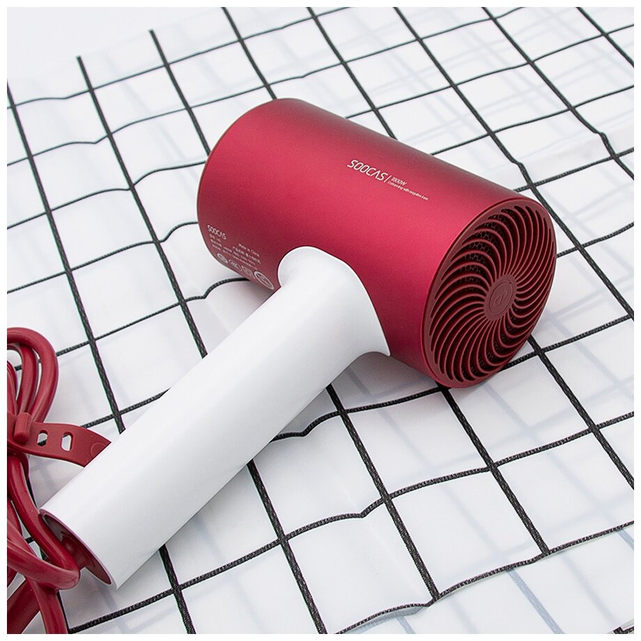 Фены и приборы для укладки Soocas Фен Soocas H5 Ionic Hair Dryer Red (ЕАС)