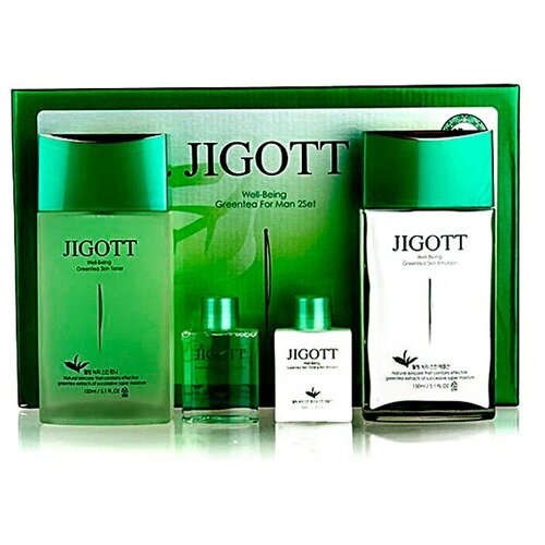 фото Jigott набор для мужчин с экстрактом зеленого чая. well-being green tea set 1, 150*30*150*30 мл.