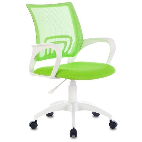 фото Кресло бюрократ ch-w695nlt салатовый tw-03a tw-18 крестовина пластик пластик белый