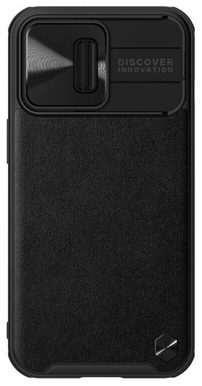 Противоударный чехол Nillkin CAMSHIELD Leather Case с защитой камеры для iPhone 13 Pro черный