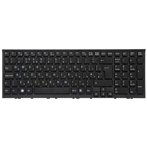 Клавиатура для ноутбука Sony Vaio VPC-EE VPCEE Series Г-образный Enter Черная с черной рамкой PN AENE7700010 2700₽