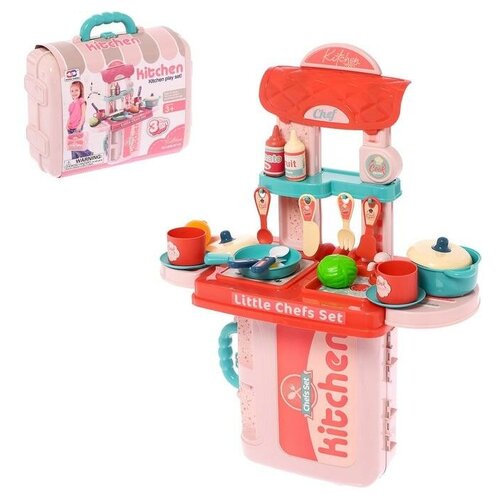 игровой набор кухня playtoday размер 36 22 12 5 см розовый Игровой набор Кухня в чемодане