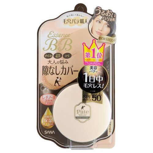 Sana Pore Putty Essence Bb Powder Moist & Lasting Увлажняющая пудра для лица с эффектом лифтинга, SPF 50, натуральный бежевый, арт. 700507