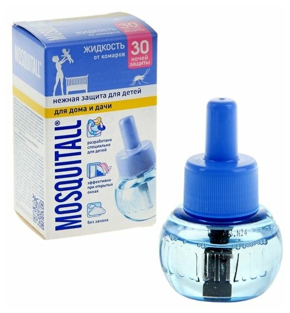 Жидкость Mosquitall 30 ночей Нежная защита для детей от комаров 30 мл - фото №13