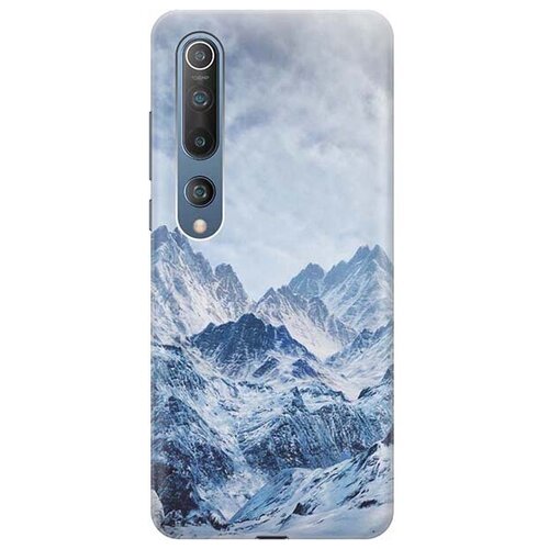 Ультратонкий силиконовый чехол-накладка для Xiaomi Mi 10 с принтом Снежные горы ультратонкий силиконовый чехол накладка для xiaomi mi 10 с принтом горы и небо