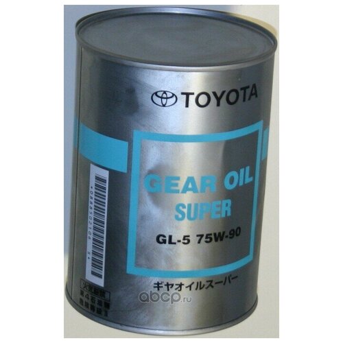 Масло трансмиссионное TOYOTA, GEAR OIL SUPER, GL-5, 75W-90, 2л