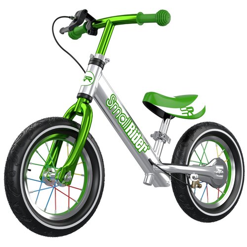 Беговел Small Rider Foot Racer 3 Air, серебристый/зеленый беговел small rider ranger 3 neon зеленый