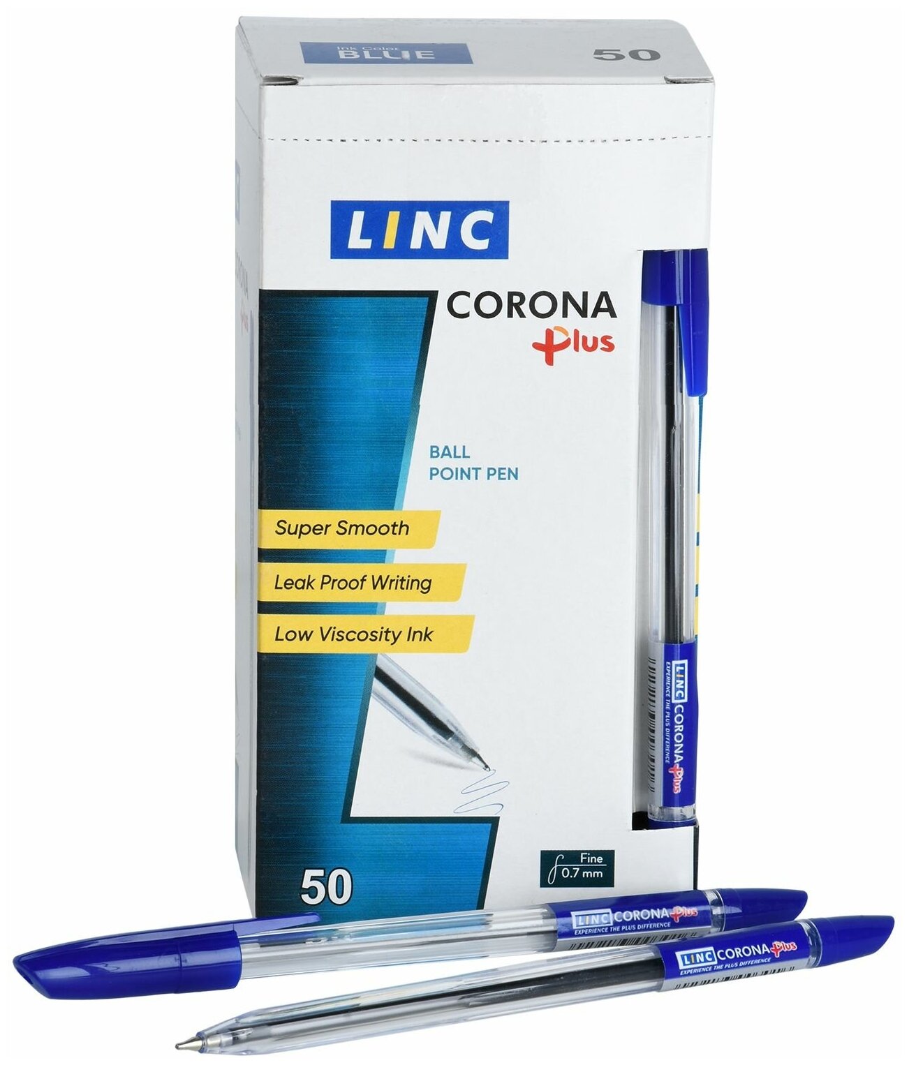 Linc набор шариковых ручек Corona+ 0,7мм, синий 3002N/blue 50 штук