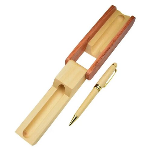 Шариковая ручка в деревянном футляре из клена двухцветная BambooWood