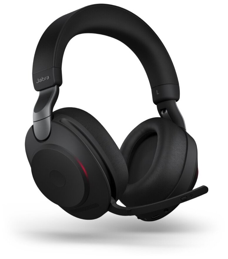 Беспроводные наушники Jabra Evolve2 85 (MS) с микрофоном + адаптер для ПК / Bluetooth (5.0) USB mini-jack 3.5мм / ANC Stereo (28599-999-999)