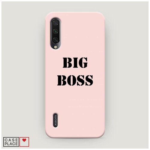 фото Чехол пластиковый xiaomi mi cc9e big boss на розовом case place