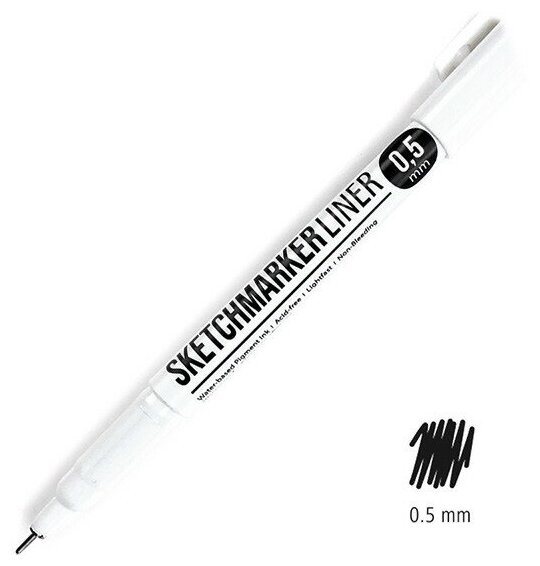Линер SKETCHMARKER Ручка капиллярная (линер) SKETCHMARKER 0.5, черный