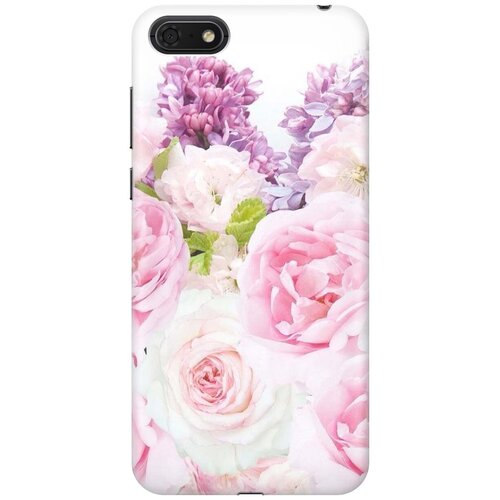 фото Gosso ультратонкий силиконовый чехол-накладка для huawei y5 (2018) / y5 prime (2018) / honor 7s / honor 7a с принтом "розовый букет"