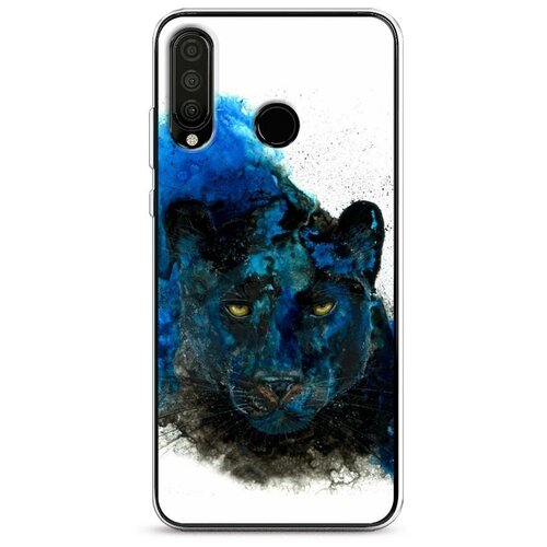фото Силиконовый чехол "пантера арт 1" на huawei p30 lite / хуавей п30 лайт case place
