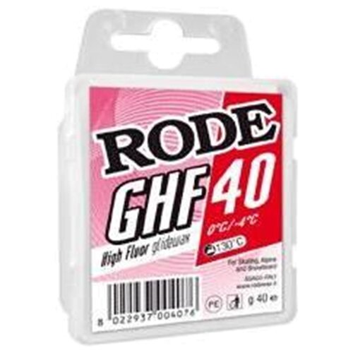 Высокофтористый парафин RODE 2018-19 Glider high fluor red 180 gr