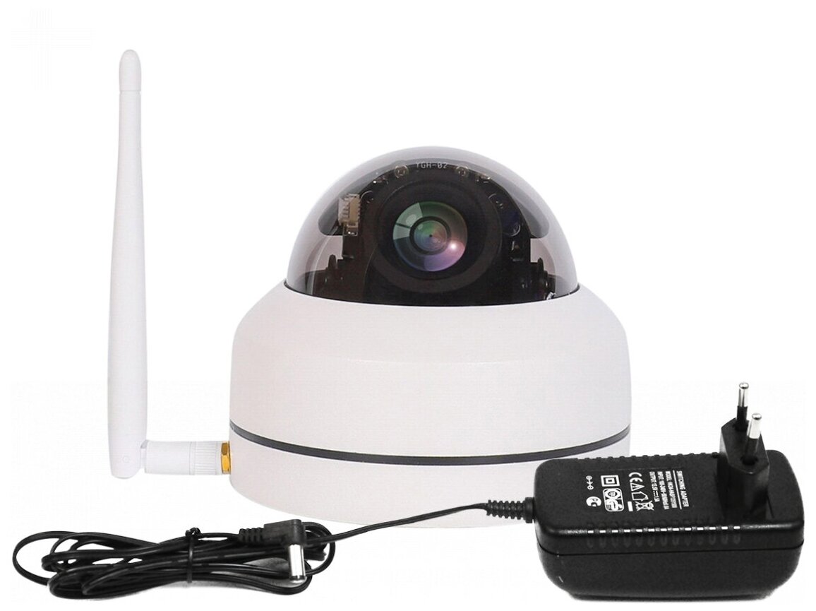 Купольная Wi-Fi IP-камера - Линк-D89W-8G (Рус) (J5209EU) (поворотная, с записью на карту, с 5х кратным zoom, поддержка технологии P2P)