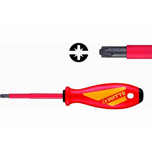 Отвертка MAXX VDE крест. PZ 2/MODUL 6.0 х100 мм, WITTE 537622016