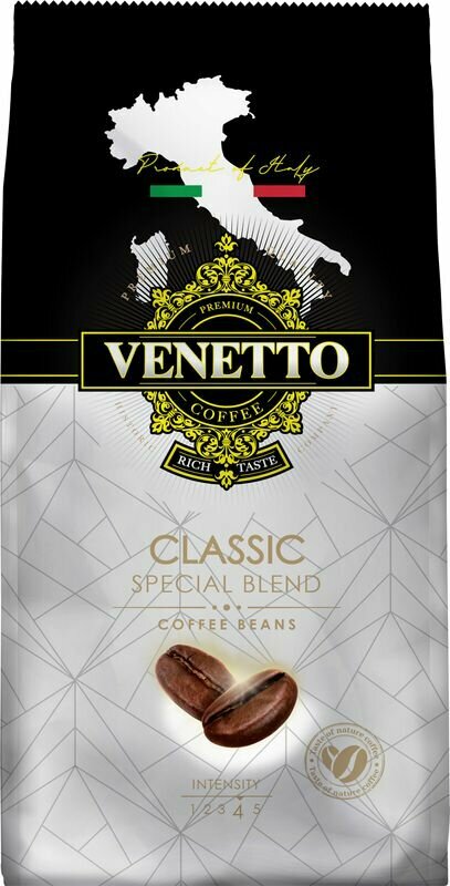 Кофе Venetto натуральный жареный в зернах 800г