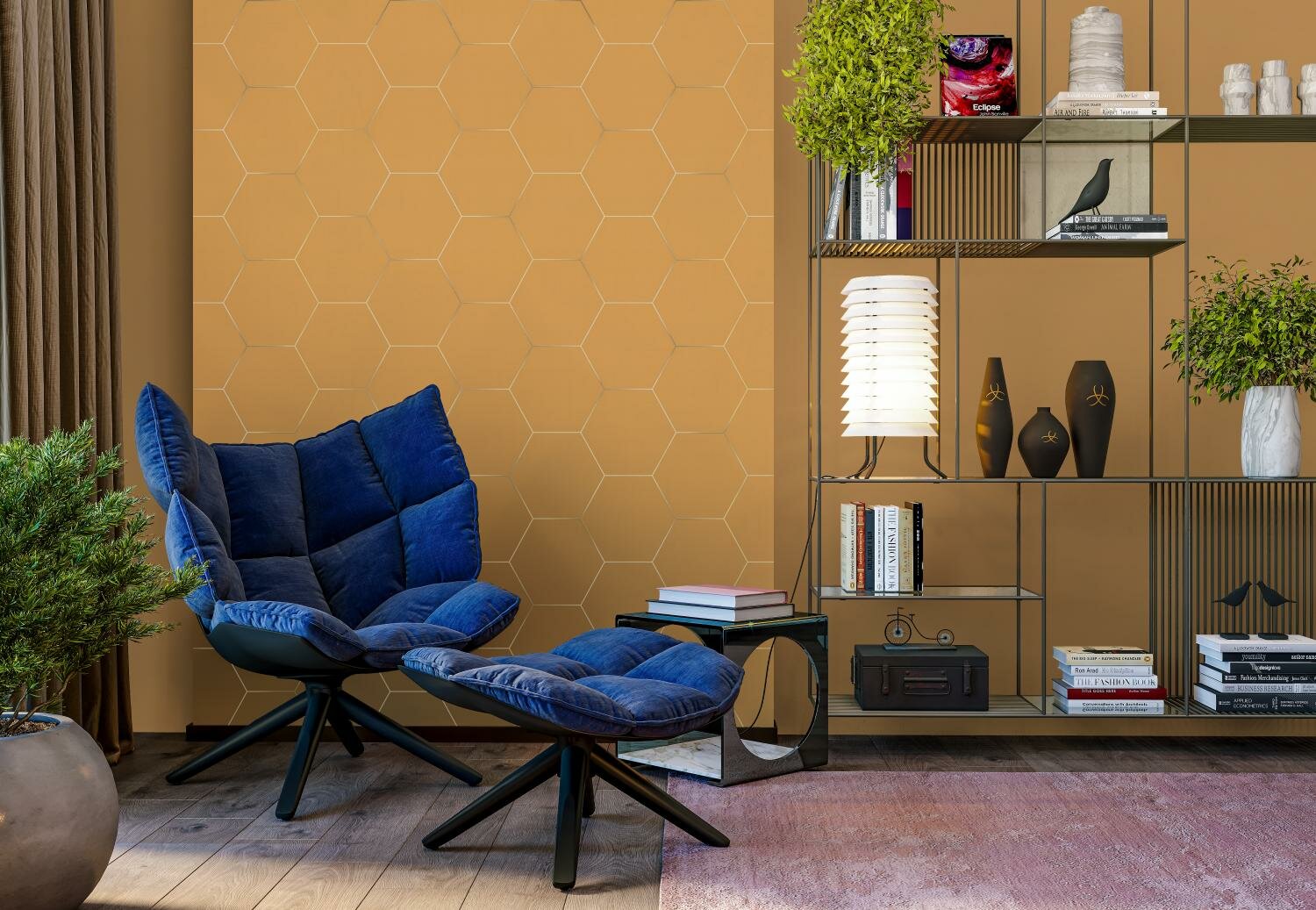 фото Обои TC72088-33 Trend Color Hexagon Top Velvet 1.06 x 10.05