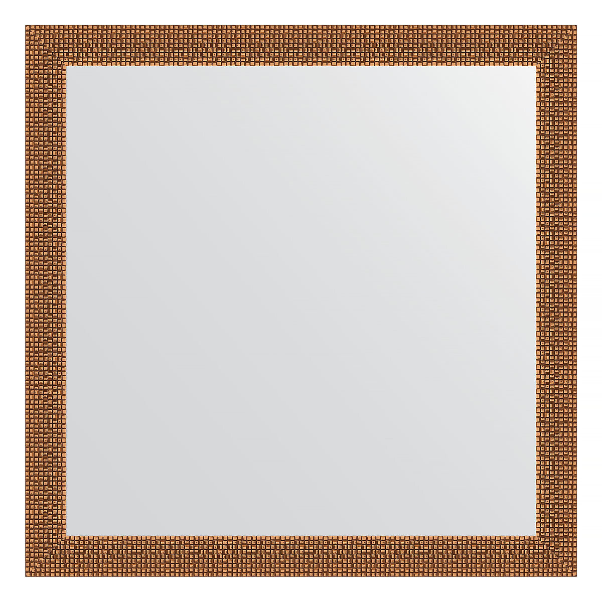 Зеркало настенное EVOFORM в багетной раме мозаика медь, 61х61 см, для гостиной, прихожей, кабинета, спальни и ванной комнаты, BY 3131