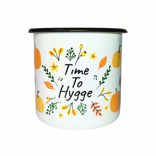 Эмалированная кружка «‎Time to hygge», белая, 400 мл