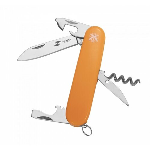 фото Stinger fk-k5017-5pb нож перочинный stinger, 90 мм, 10 функций, материал рукояти: абс-пластик (оранжевый), в блистере