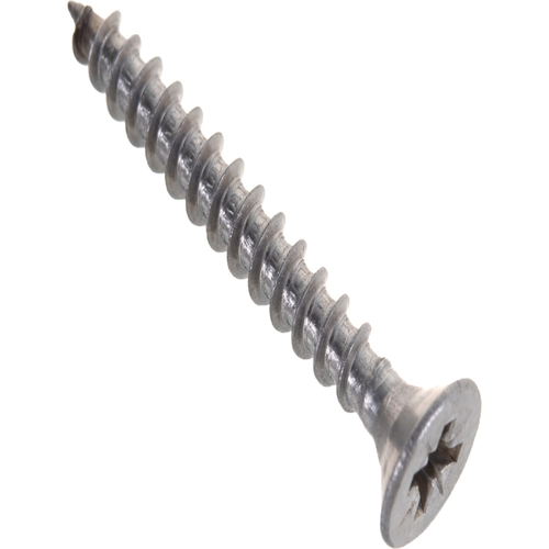 Шуруп универсальный 3.0х40 потайная голова белый цинк | код screw-UNI-3.0х40b | Крепдил ( упак.1000шт.)