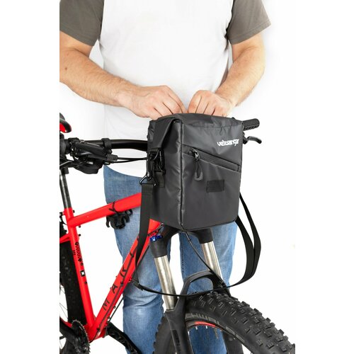 Сумка для велосипеда на руль с плечевым ремнем