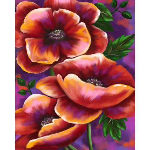 Картина по номерам Colibri Цветы 40х50 см Холст на подрамнике