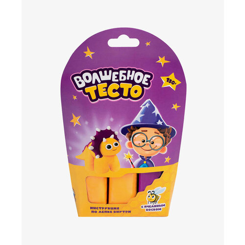 Набор для лепки Волшебное тесто Динозавр желтый 150 гр, арт. VT011