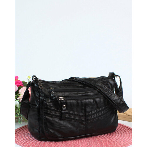 фото Сумка кросс-боди , фактура гладкая, черный m&w 2021