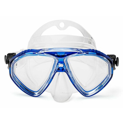 Маска SALVIMAR FRANCY PRO, прозрачный силикон/голубая рамка маска для плавания salvimar fly green camu