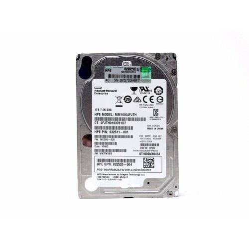 Жесткий диск HP 832520-004 1Tb 7200 SAS 25 HDD 4334000₽