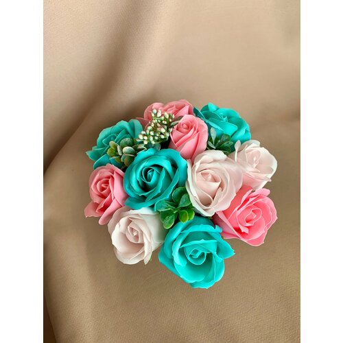 Цветы букет из мыльных роз