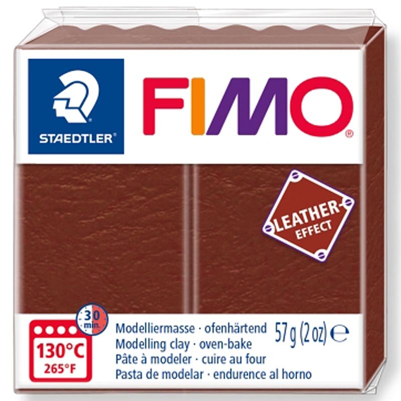 Полимерная глина Fimo leather-effect 8010-779 ореховый 57 г, цена за 1 шт.