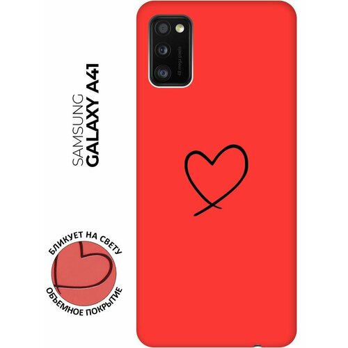 RE: PA Чехол - накладка Soft Sense для Samsung Galaxy A41 с 3D принтом Heart красный re pa чехол накладка soft sense для samsung galaxy s20 fe с 3d принтом heart красный