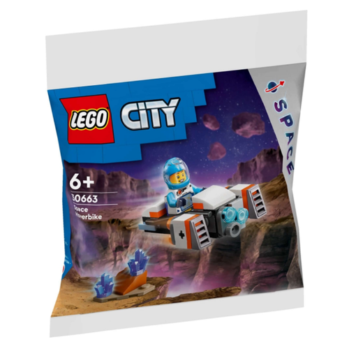 Конструктор LEGO City 30663 Космический аэроцикл минифигурка lego police city shirt with dark blue tie and gold badge dark tan belt with radio dark blue legs white helmet cty0703