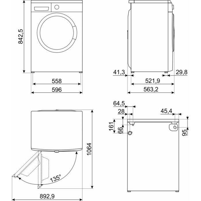 Стиральная машина Премиум Smeg WM3T84RU