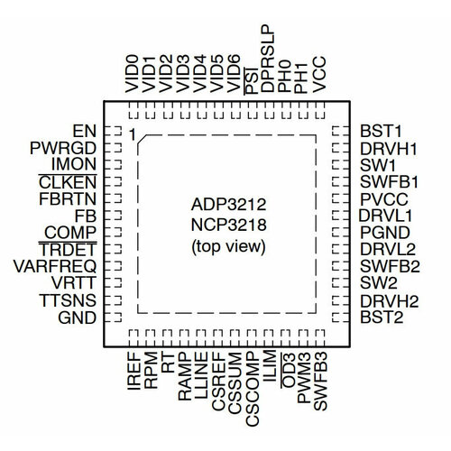 Микросхема ADP3212 CASE 485BA 6*6