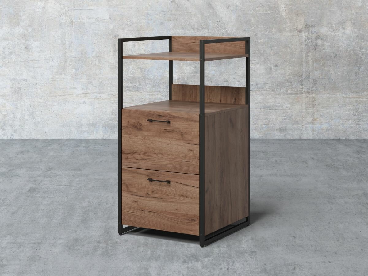 фото Тумба Urban Лофт 02 Черный/дуб крафт табак