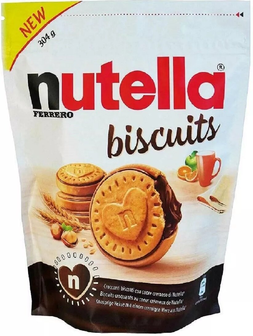 Бисквитные печенье Нутелла / Nutella Biscuits 304 г. (Италия)