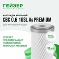 Картридж угольный с серебром Гейзер CBC 0,6 мкм - 10SL Ag Premium (арт. 27106)