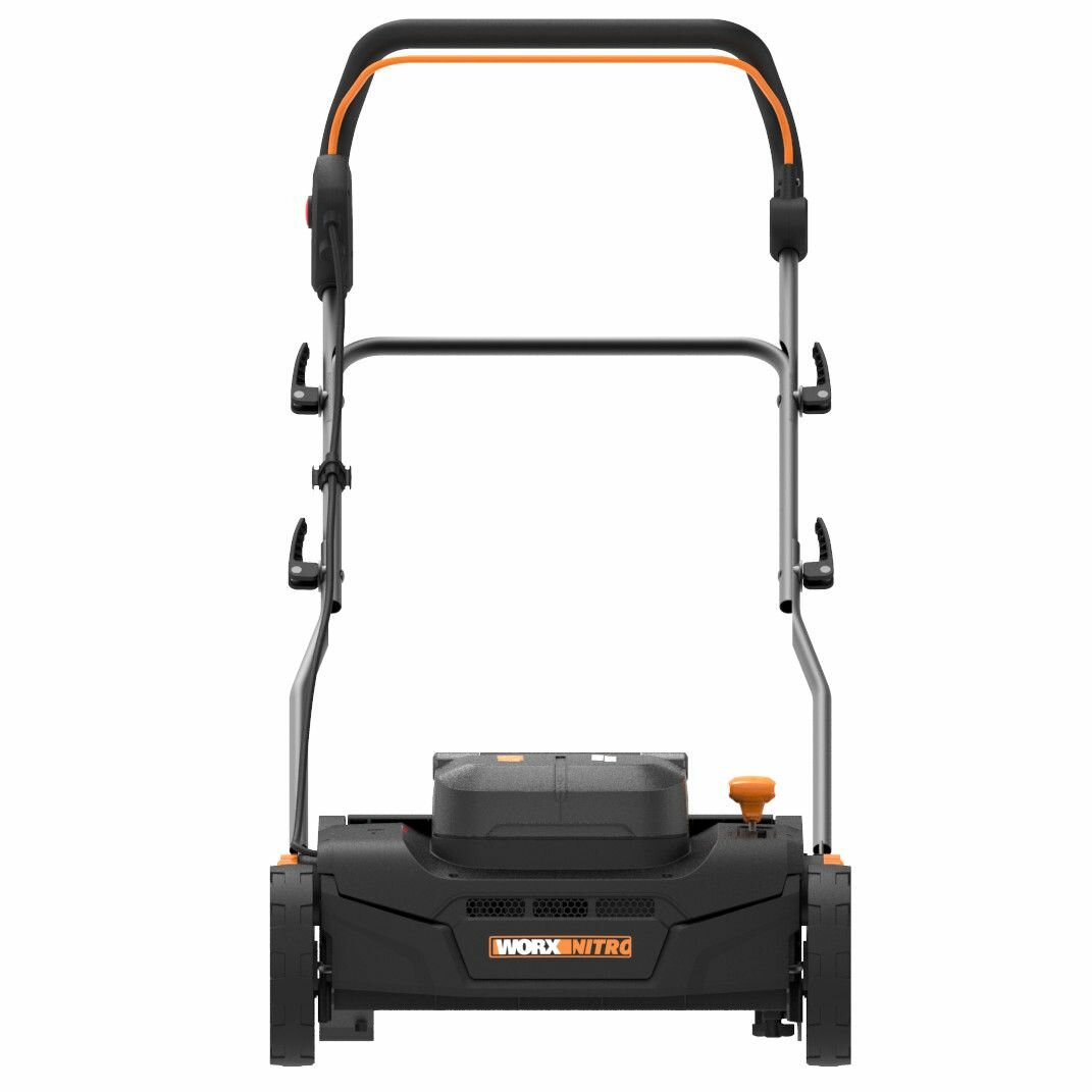 Аккумуляторный скарификатор-аэратор с бесщёточным мотором Worx Nitro WG855E.9, 40 В, ширина обработки 36 см, без АКБ и ЗУ - фотография № 2