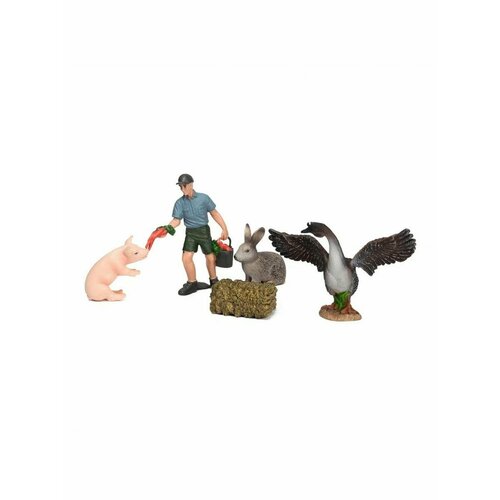Игрушка ферма с фигурками животные животные книга с объёмными фигурками