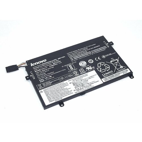 Аккумуляторная батарея для ноутбука Lenovo E470, E475 (01AV411) 11,1V 45Wh черная аккумуляторная батарея для ноутбука lenovo e470 e475 01av411 10 95v 3650mah oem