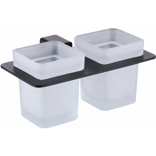 Стакан для зубных щеток Raglo R3010806 двойной настенный черный матовый 4007₽