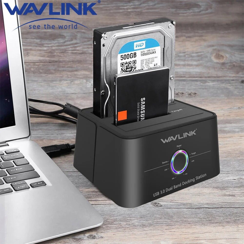 WAVLINK Док-станция 2-х дисковая USB 3.0 EU Plug