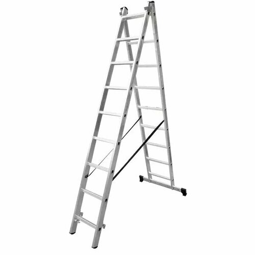 Лестница раскладная 2-секционная Standers до 492м 9 ступеней 21856₽