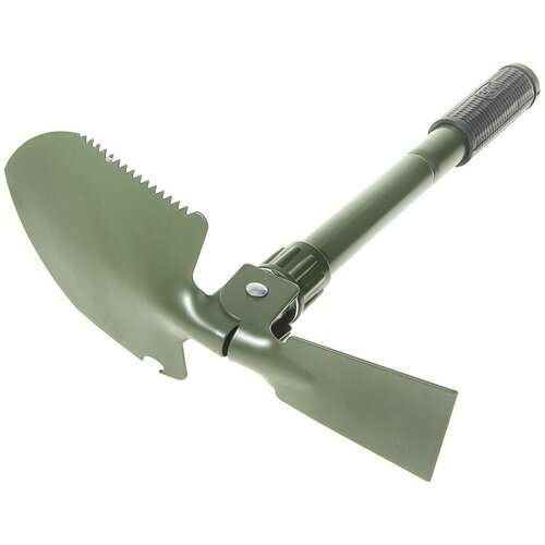 Лопата туристическая, складная, L 41 см, мотыжка, прорезиненная рукоять, в чехле